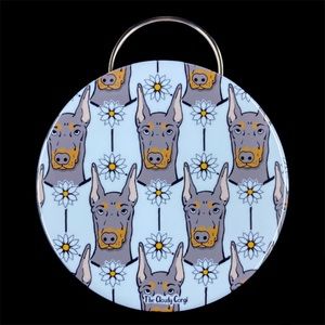 Black Doberman Pinscher Dog Bottle Opener Key Ring Handmade Accessories